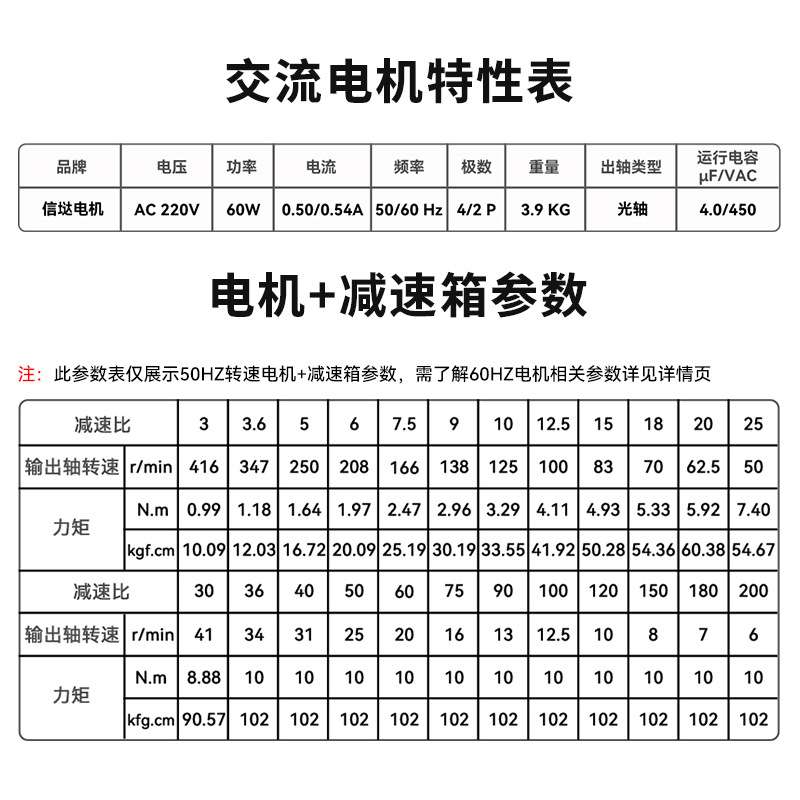 信达工厂220V交流电机定速60W单相齿轮减速电动机慢速搅拌机马达