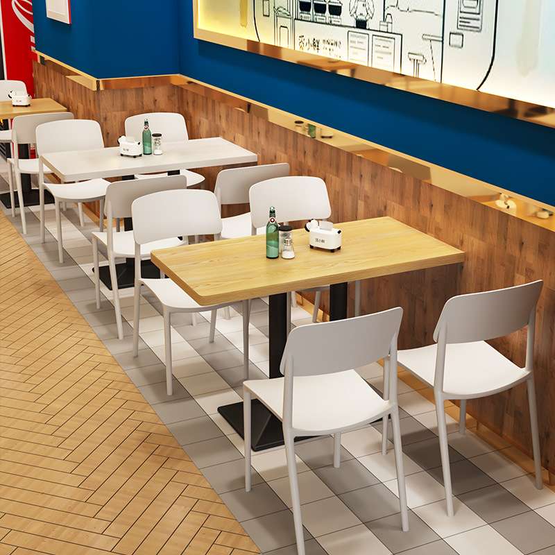 炸鸡汉堡奶茶店桌子椅子螺蛳米粉店塑料椅小吃快餐店商用桌椅组合