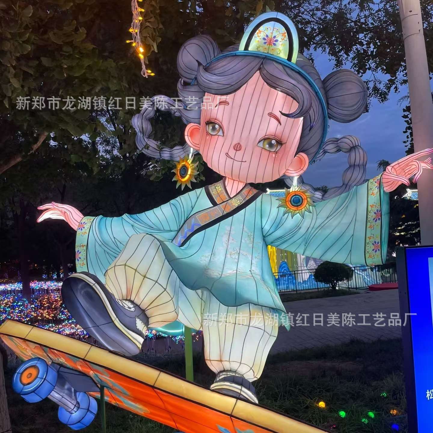 四川自贡花灯彩灯造型户外景区大型庙会展览灯光节新款龙头造型
