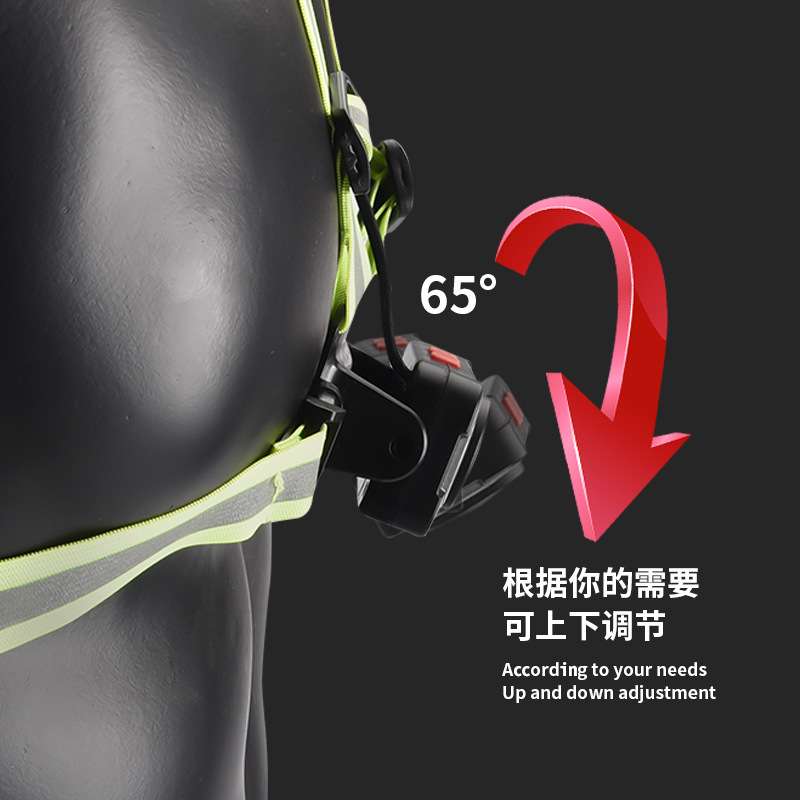 2023新品夜跑胸前灯户外跑步骑行运动照明警示灯可充电跑步前照灯