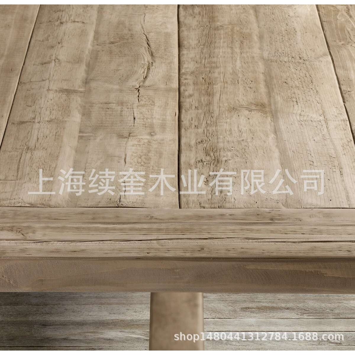 RH美式实木长桌餐桌椅组合 设计师外贸出口跨境电商亚马逊供应商