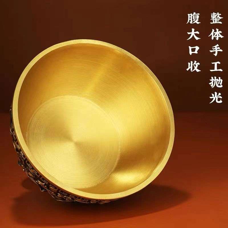 聚宝盆摆件家用客厅装饰聚财铜制品工艺品存钱罐铜器