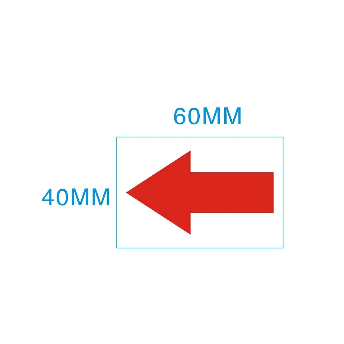 银底红箭头指示标贴红色箭头贴气体方向标签40*60MM(240个/30元）