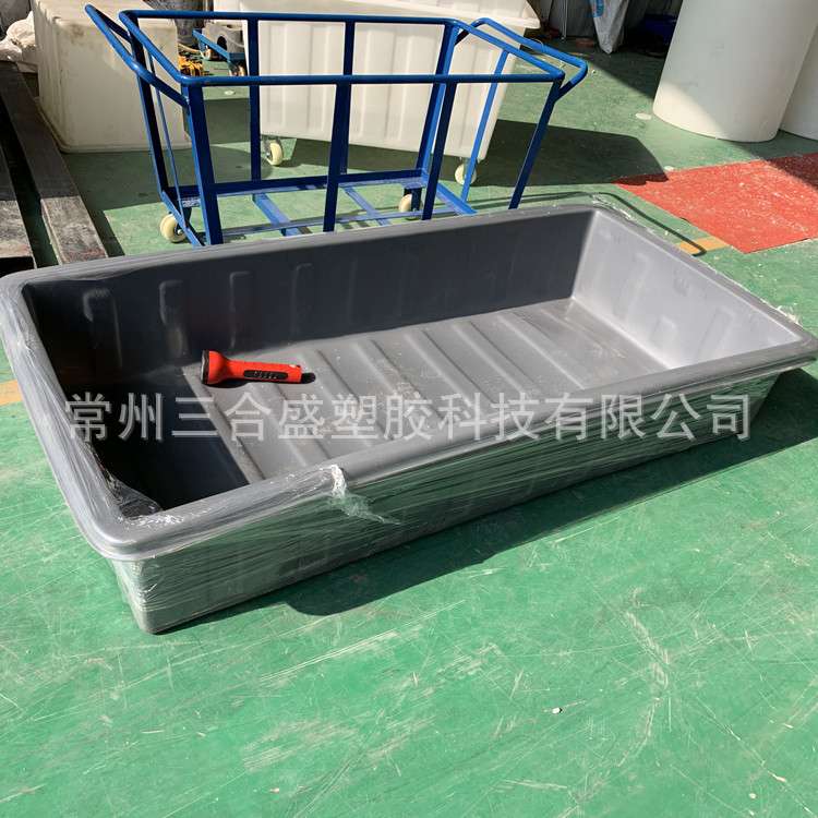 绿色加深塑料长盆 灰色水产养殖盆大号鱼盆龙虾盆家用洗澡盆