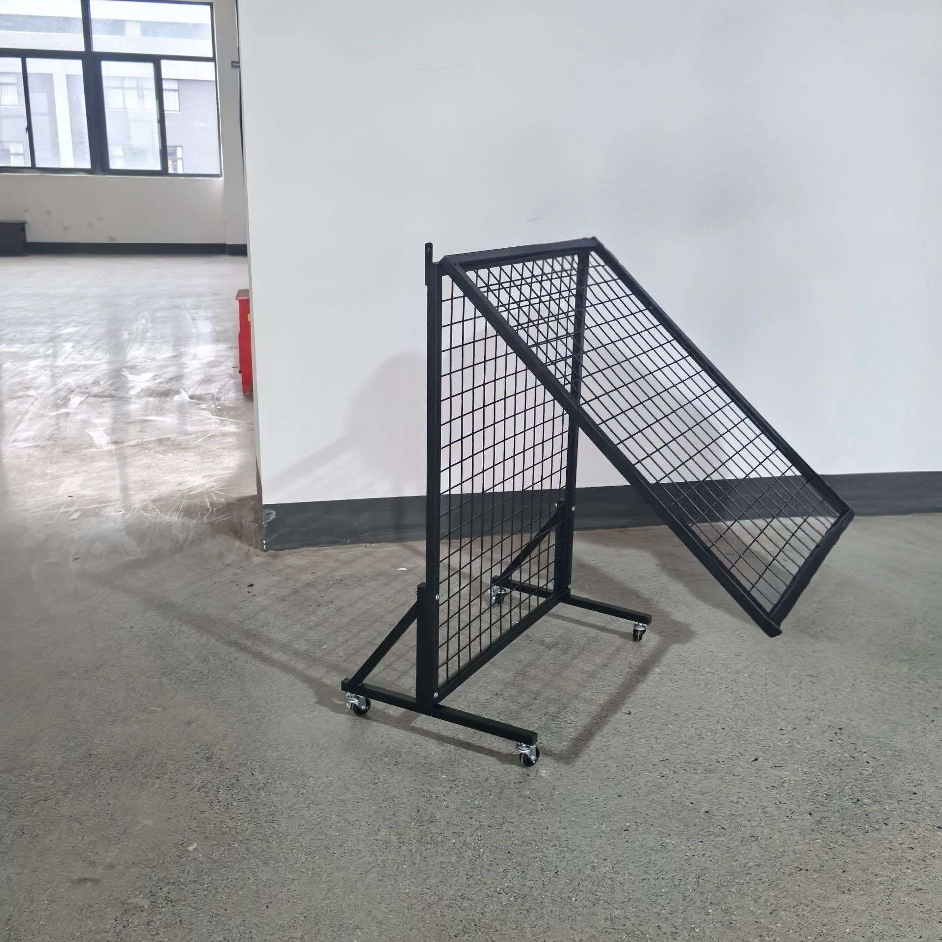 跨境金属展架折叠网格摆摊展示架免安装亚马逊移动洞洞板挂钩货架