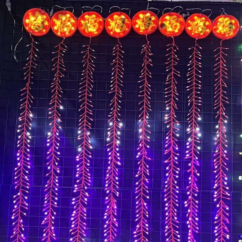 遥控仿真电子鞭炮灯串带响灯串春节过年户外结婚开业门口装饰彩灯