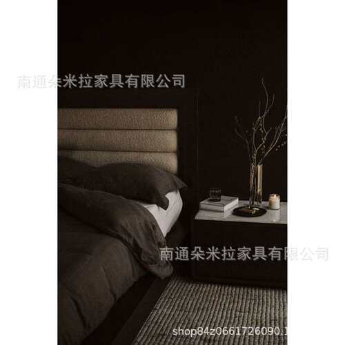 RH美式复古床头柜卧室床头柜装饰柜高端装饰柜简约储物柜