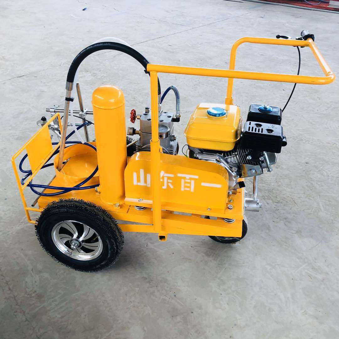 手推式冷喷划线机 道路小型标线机 车位画线机