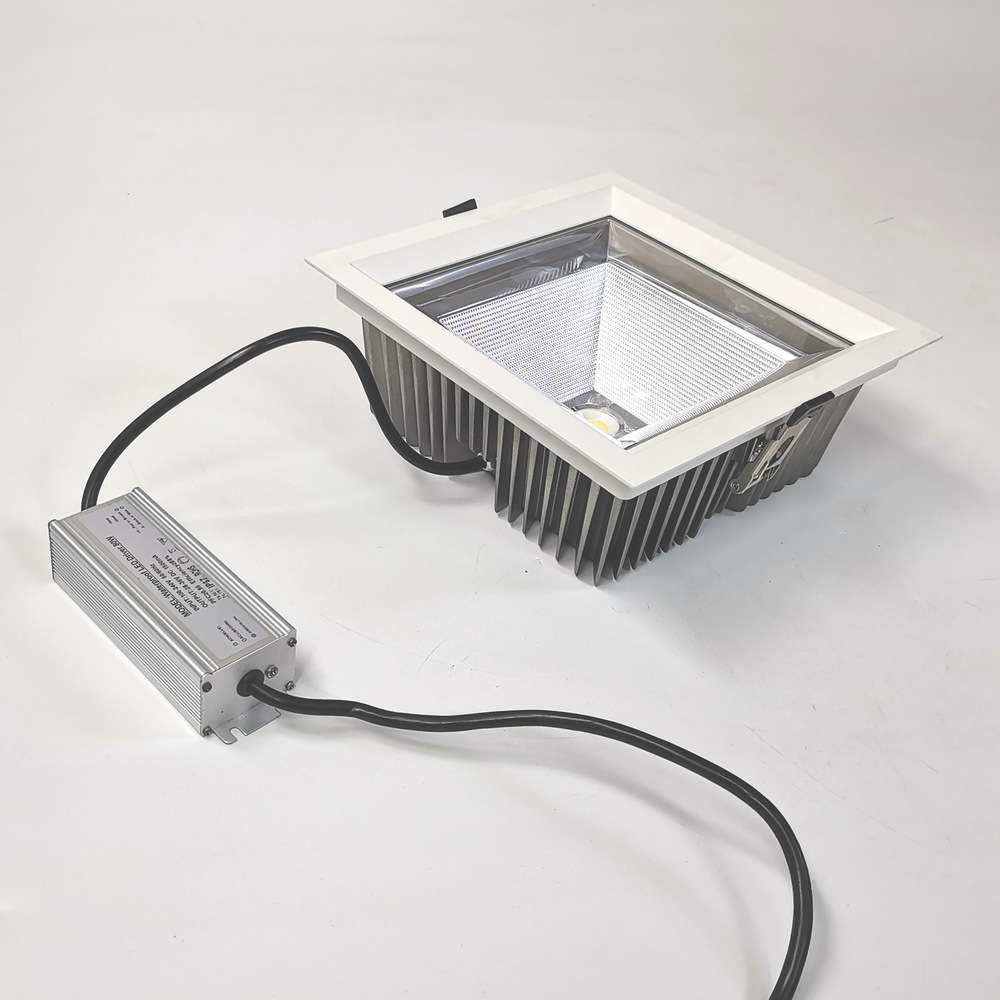 30W50W方形筒灯圆形LED大功率防水筒灯IP66嵌入式筒灯COB防水筒灯