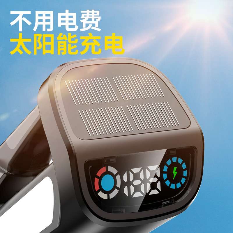 太阳能手提灯三光源超亮户外远射电筒充电耐用家用强光探照侧灯