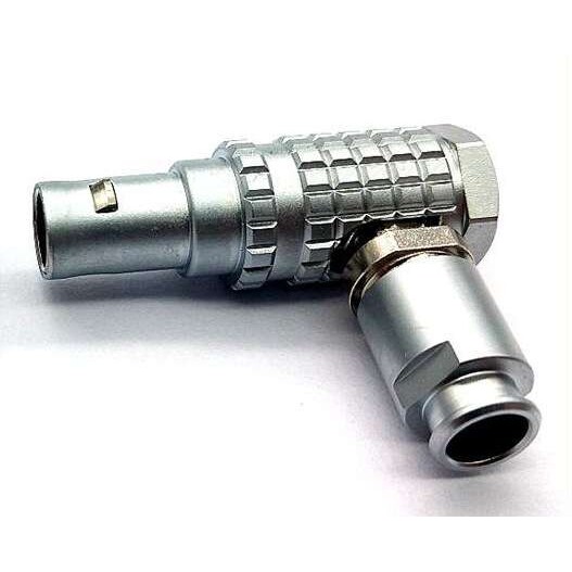 B系列90°弯头航空头连接器 圆形推拉自锁LHG.-B插头