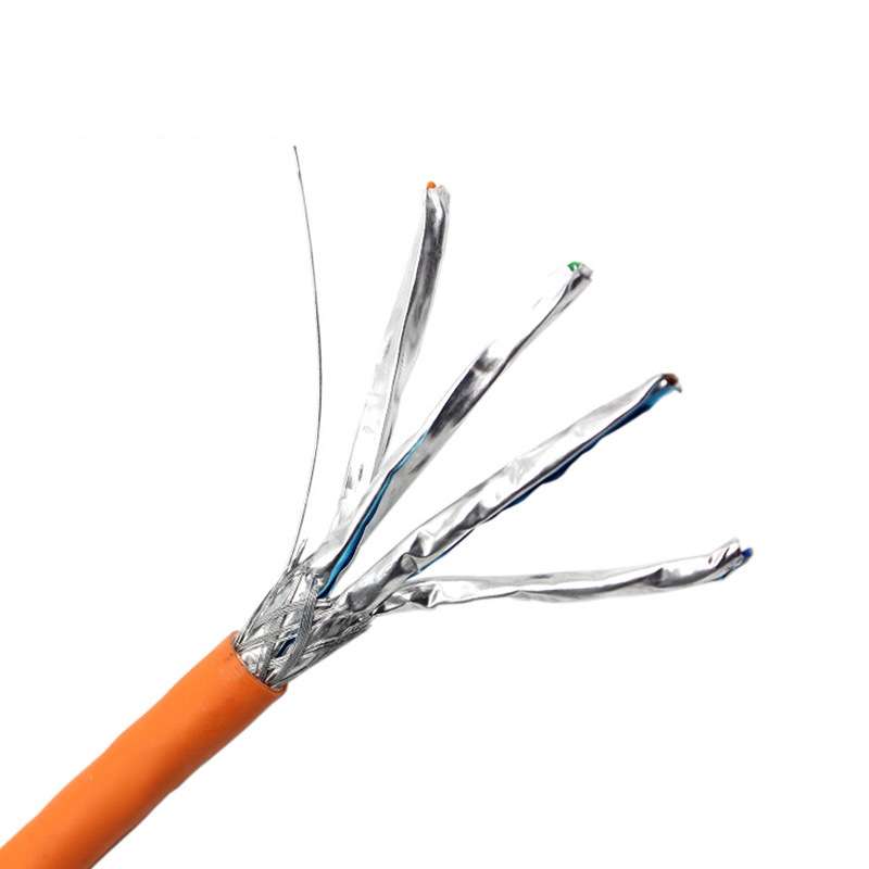 CAT7SFTP纯铜PVC LSZH屏蔽网分测试网线超七类双屏蔽单拼阻燃网线