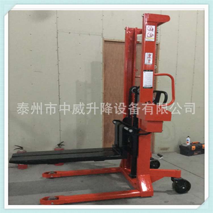 现货2吨手动称重式液压堆高车 托盘堆垛车升高车电子称重叉车