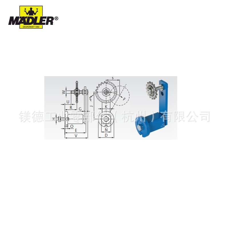 Maedler 链条张紧器,张紧单排滚子链