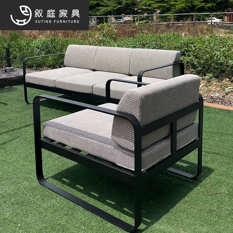 户外休闲沙发防水防晒露天别墅阳台设计师样板间室内外铝合金组合