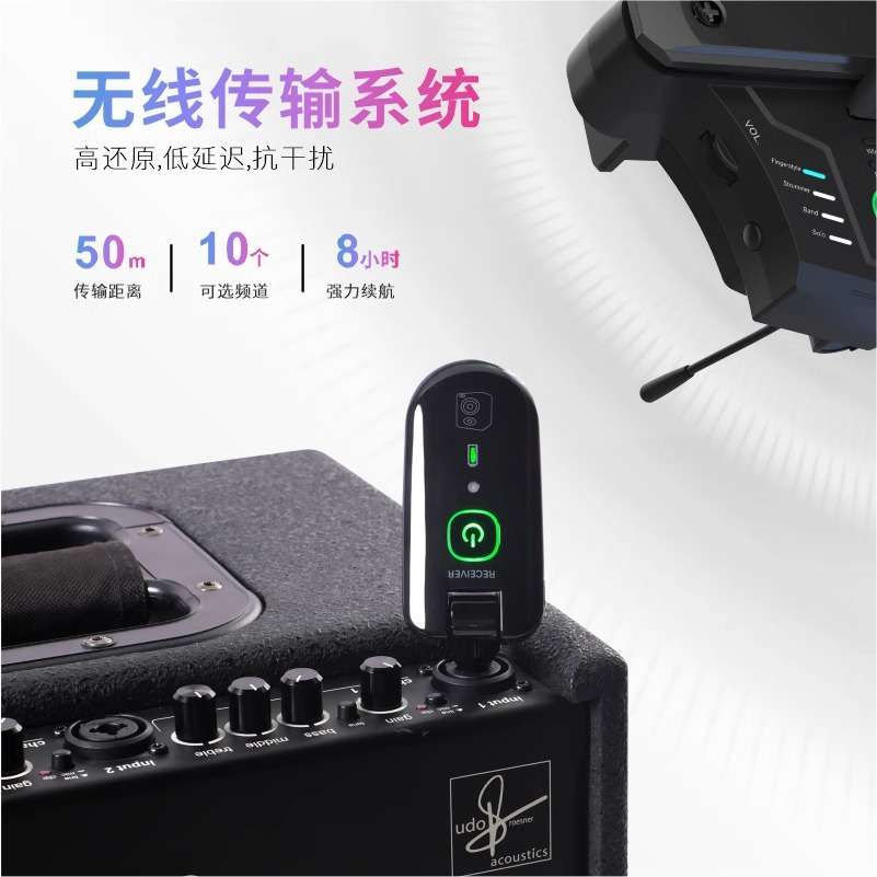 孔吉他博拾音器开吉他振木吉他PROGOG0pro加德DOUBLE免内录无线蓝