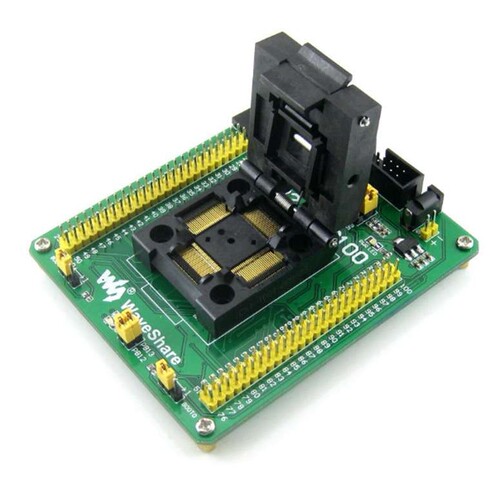 STM32专用编程座 烧写座 QFP100 0.5mm 原装座子 STM32-QFP100