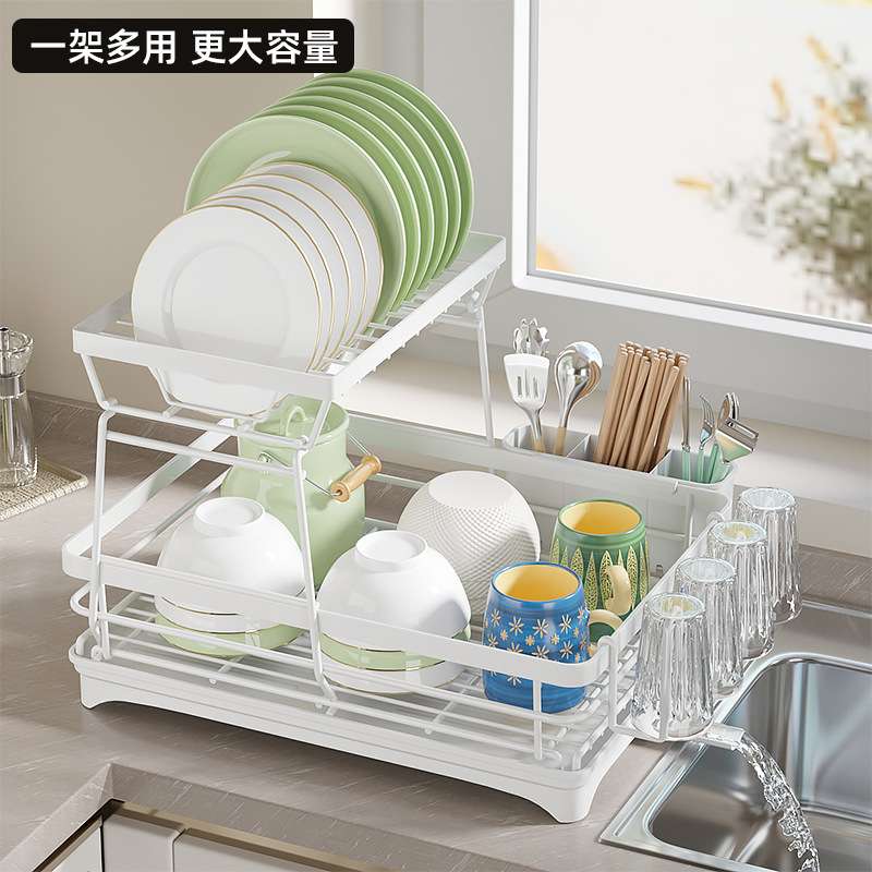 简约厨房置物架多层收纳用品碗盘架子家用沥水架小型收纳架碗碟架