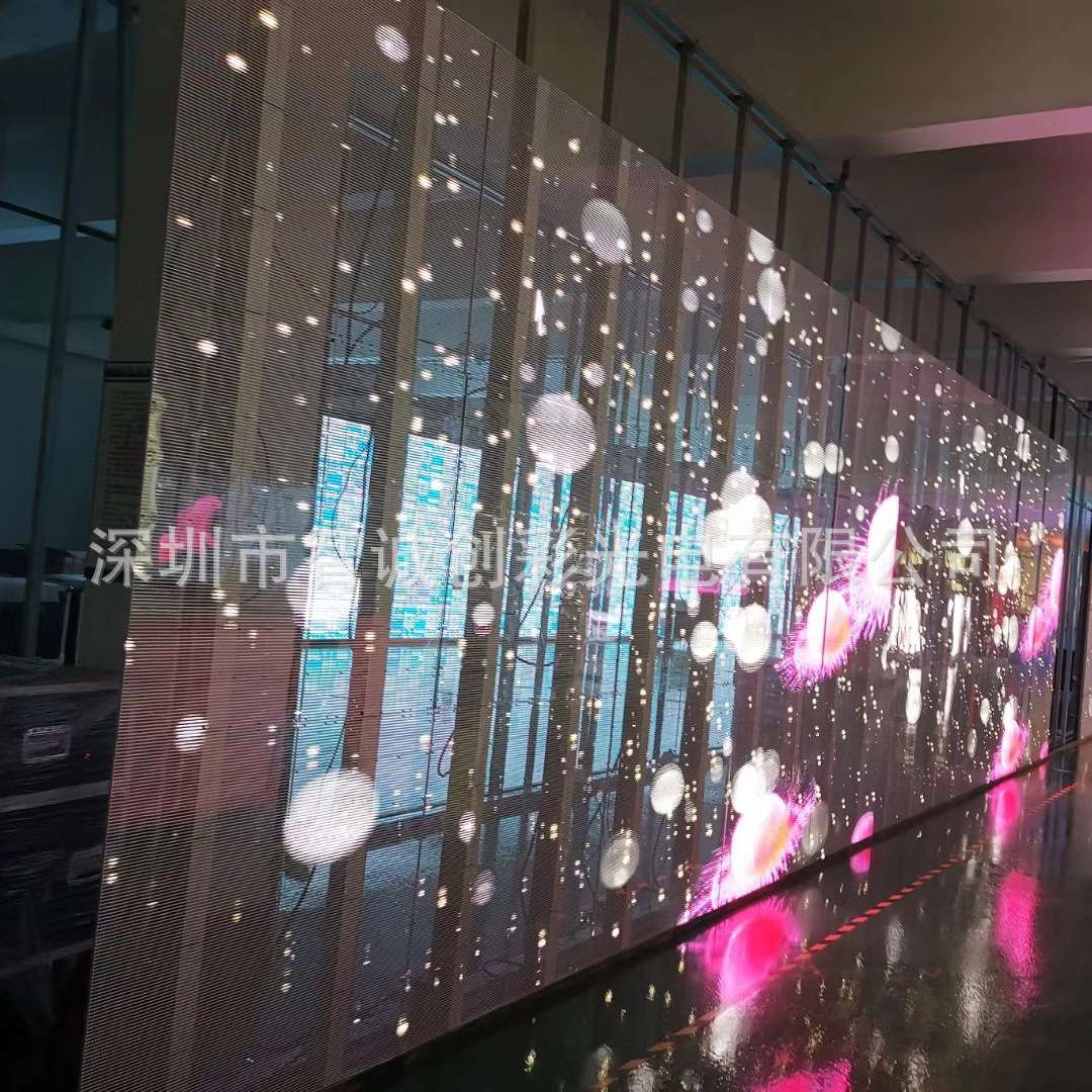 工厂LED玻璃显示屏全彩高清led显示屏舞台婚庆小间距LED玻璃屏
