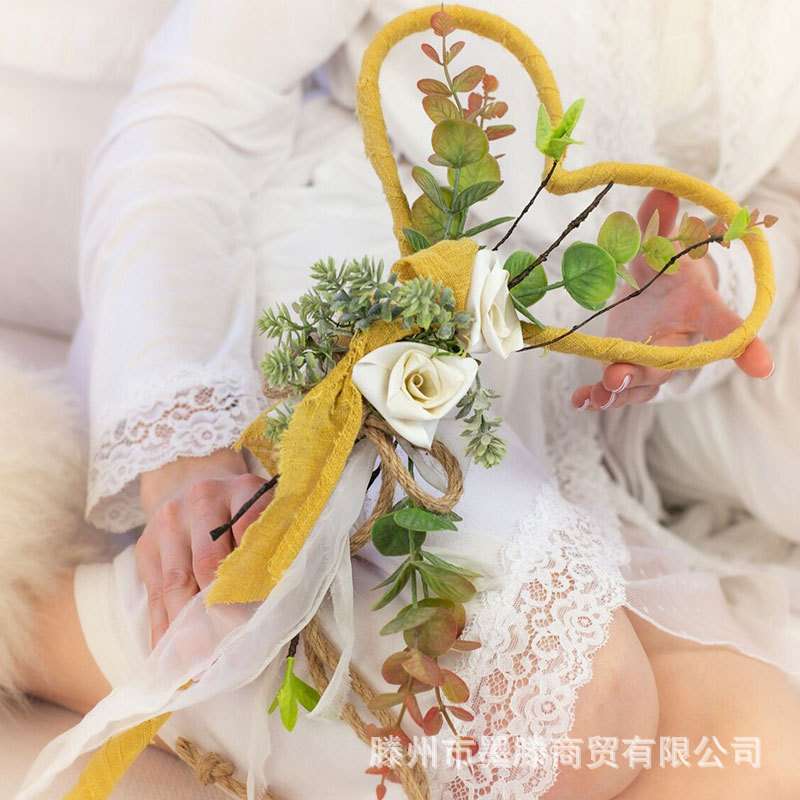 韩式森系花朵新娘伴娘仿真手拿花婚庆摄影道具花童手持花束写真花