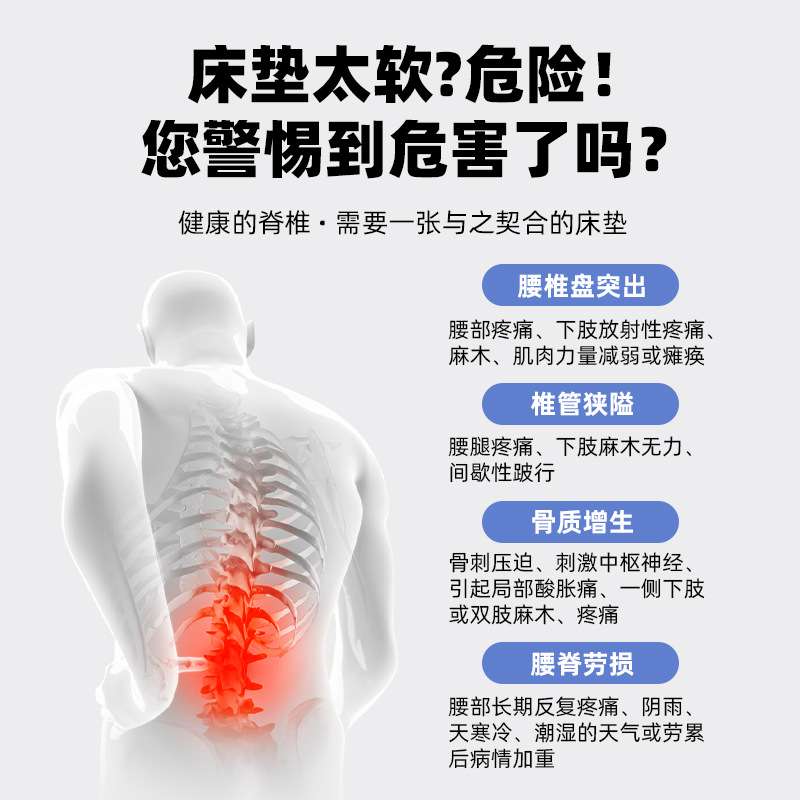 护脊腰椰棕床垫硬垫超薄席梦思软床垫加硬神器儿童棕榈黄麻加硬板