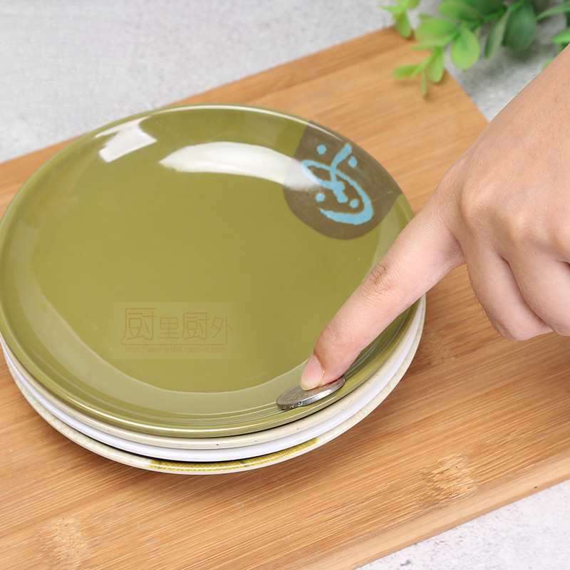 密胺圆盘仿瓷塑料圆形果盘饭菜盘子快餐盘商用酒店西餐盘自助