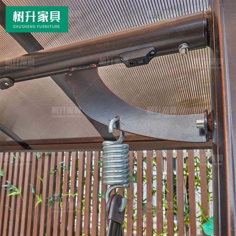 户外秋千铸铝合金太阳能吊椅子阳台室外摇椅双人休闲吊篮大人庭院