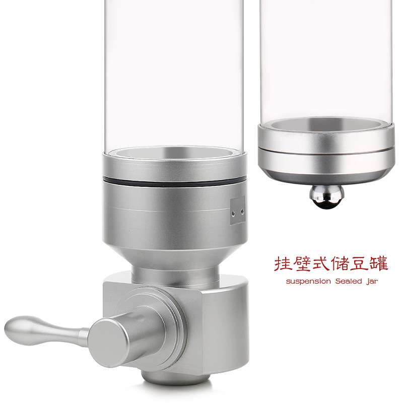 挂壁式玻璃储豆罐 咖啡豆展示架 咖啡豆展示罐商用圆形密封罐