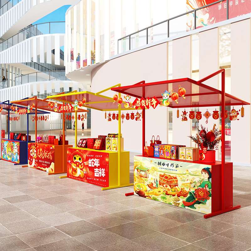 夜市美食街展示架促销架大型活动户外市集景区可移动小吃摊摊位架