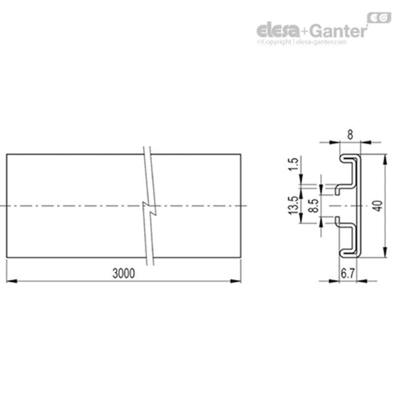 Elesa Ganter伊莉莎冈特 PRB-GLB 用于GLB侧导辊的型材