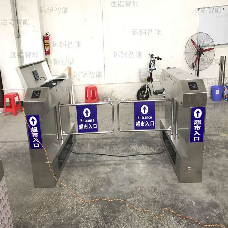 桥式超市感应摆闸门/单向出入口速通摆闸门/社区过道单车行人闸机