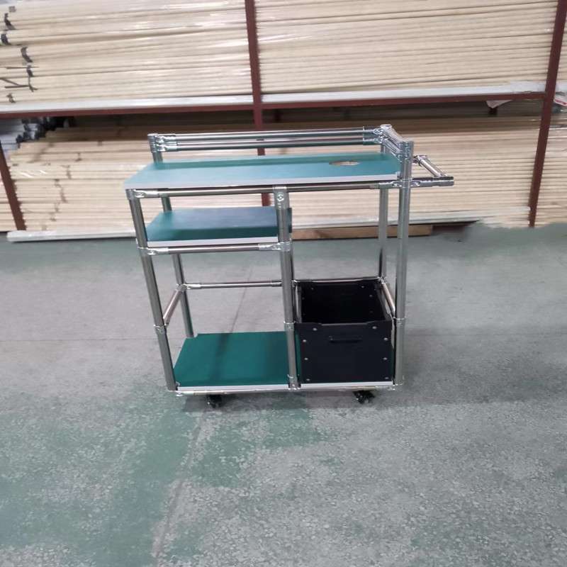 带轮物料架多层精益管货架周转车线棒静音手推车小推车子工具车