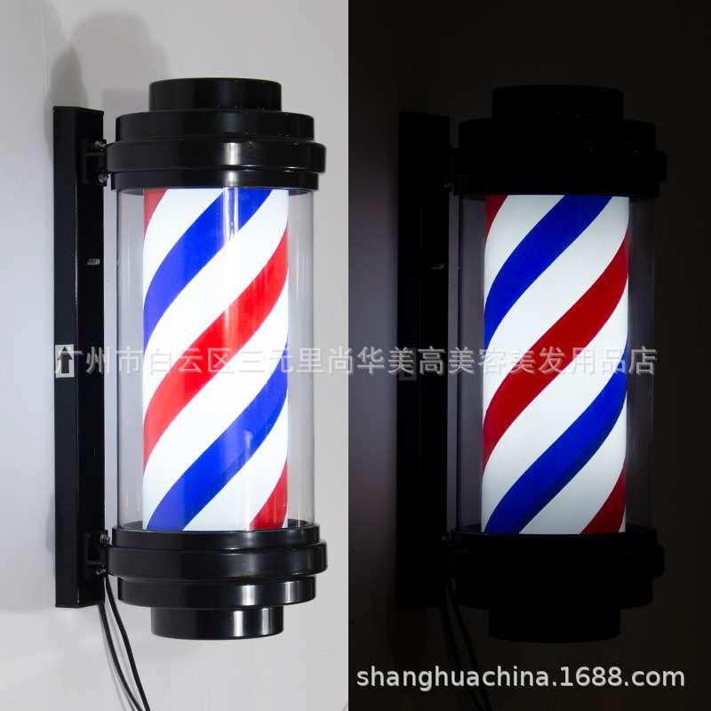 美发转灯理发店LED转灯户外挂墙标志灯挂壁美发店灯箱宫灯装饰1