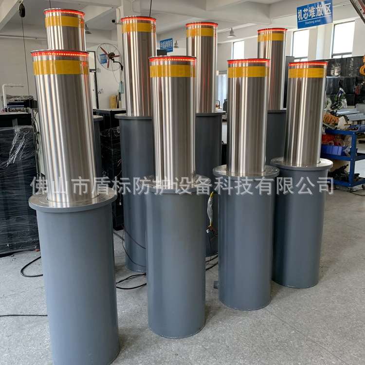 厂家供应液压伸缩桩增城从化海珠区单位门口防冲撞路障升降柱设备