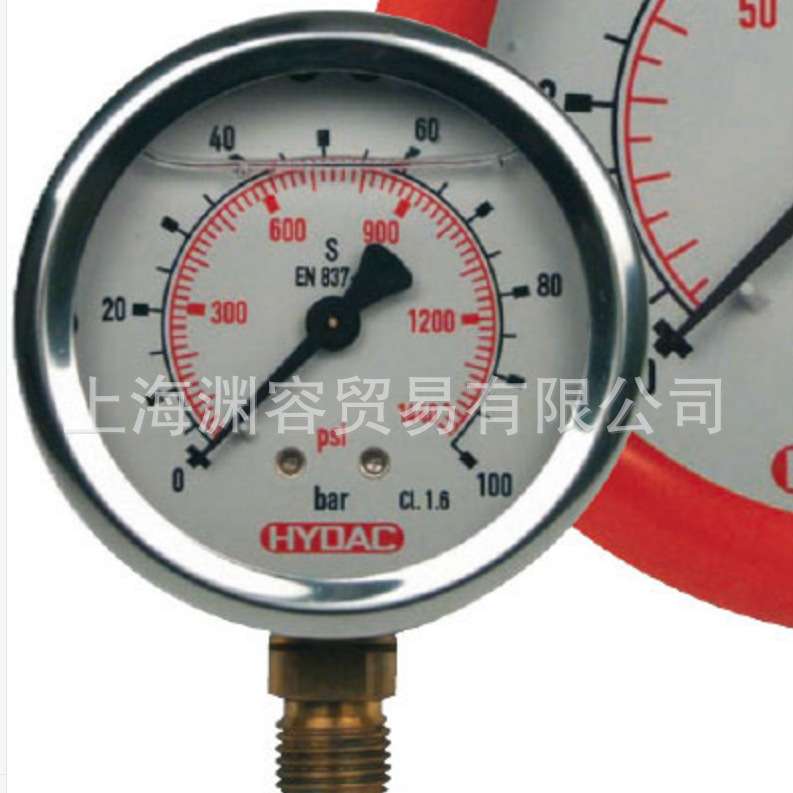 HYDAC贺德克 压力表HM100-16-B-G1/2-FF 0-1.6MPA轴向耐震
