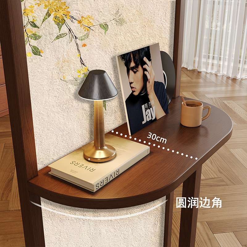 可移动屏风隔断置物架客厅进门遮挡阳台宋代美学中式实木入户玄关