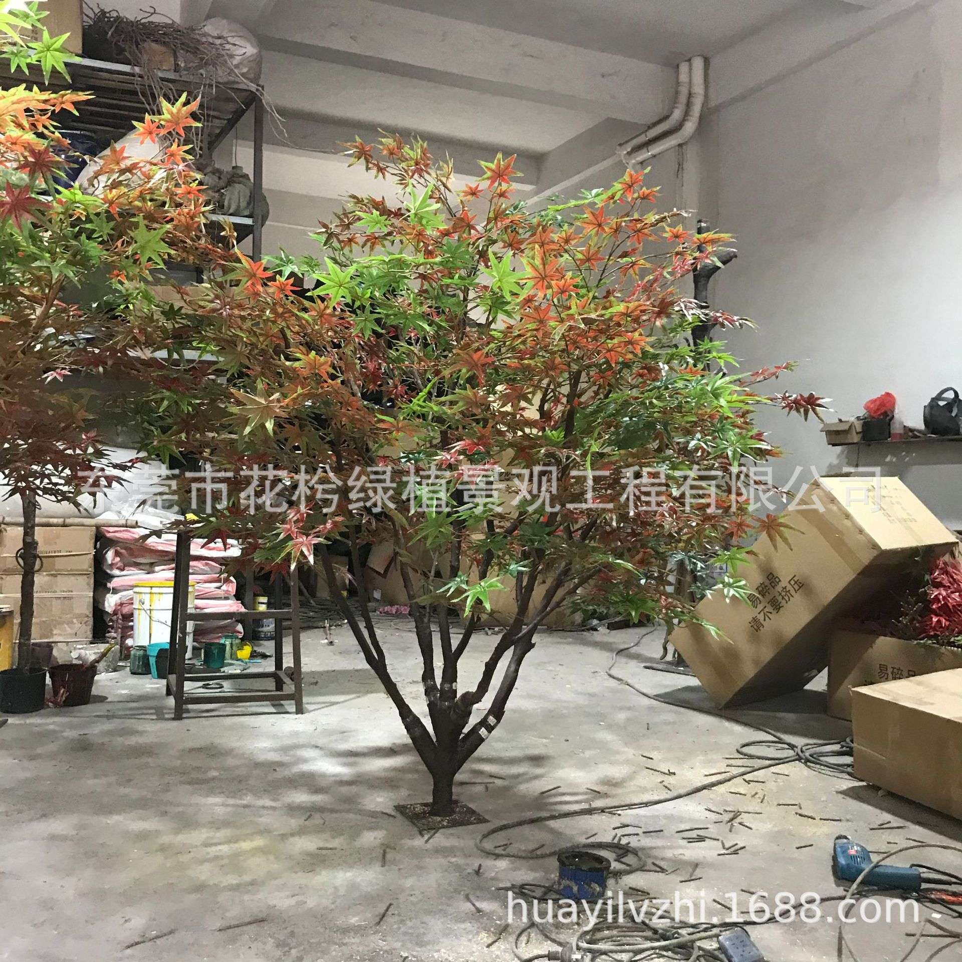 仿真枫树叶室内大型玻璃钢日式禅意假树高仿真枫树造景装饰植物