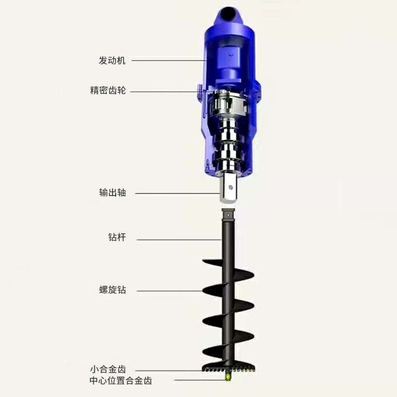 挖机改螺旋钻及电线钻杆地基打桩机光伏工程挖掘机液压树坑钻孔机