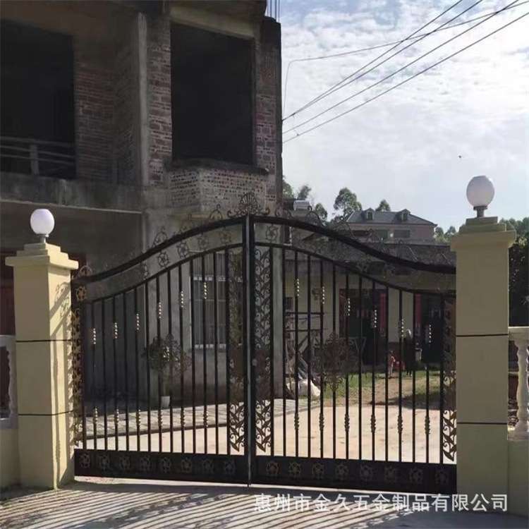 铁艺花件大门装饰铁花围墙焊接大门庭院铁板别墅农村院门