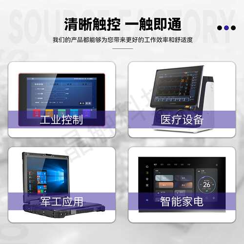 5寸显示屏800*480工控工业显示屏510亮度RGB接口可框贴5寸触摸屏