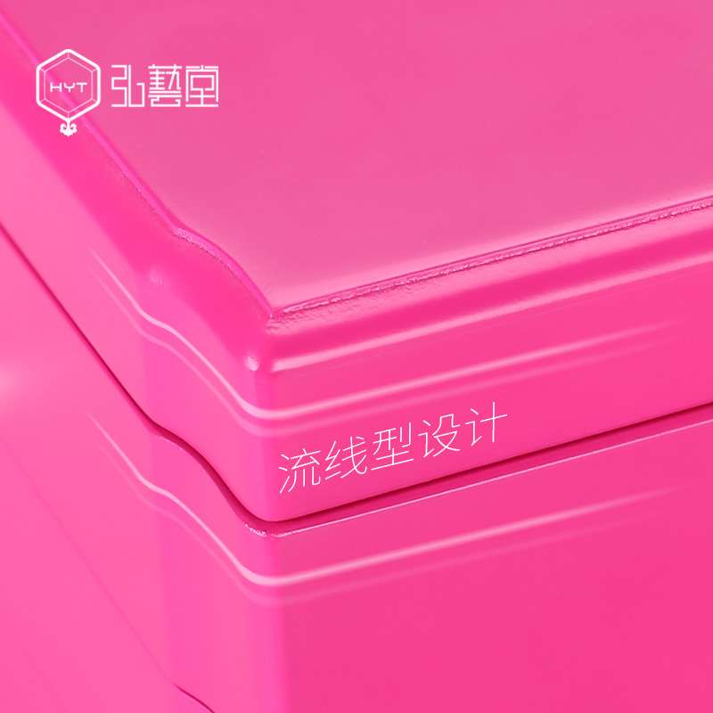 弘艺堂首饰盒粉色大容量耳环手饰品珠宝木制工艺品收纳盒圣诞节