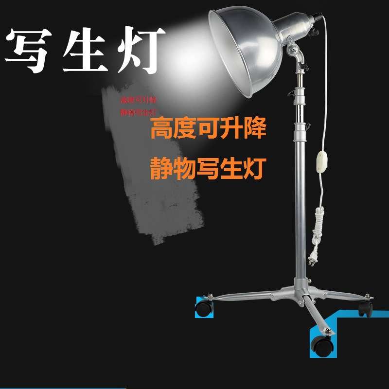 小号写生静物聚光素描摄影灯 景物射灯 深口灯1.6米速写素描本