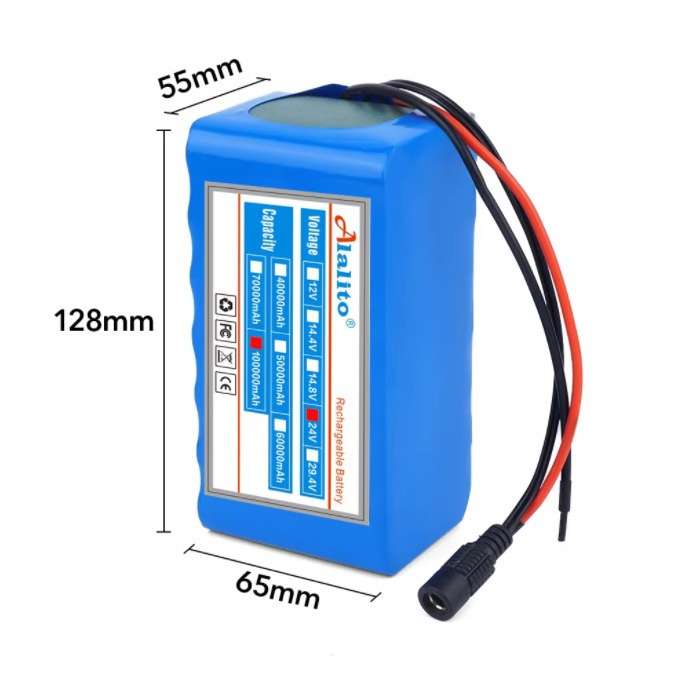 24V 7S3P 18650锂离子电池组100Ah带BMS适用踏板车电动轮椅充电器
