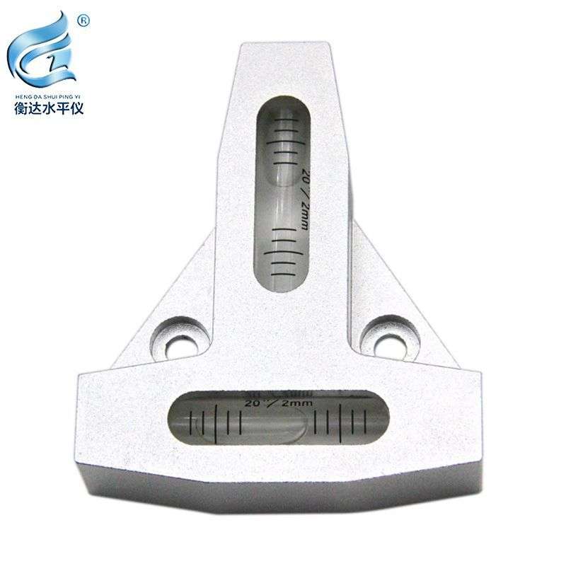 双轴气泡便携式水平尺7817高精度水准仪金属铝合金T型水平气泡