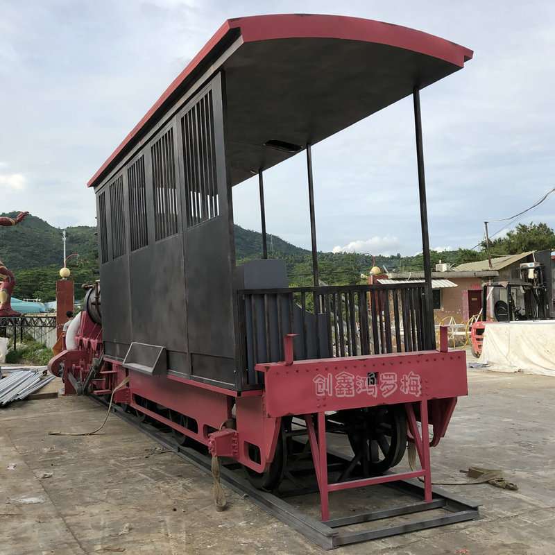 金属防旧火车头雕塑 园林不锈钢造型 市政景观美陈金属雕塑