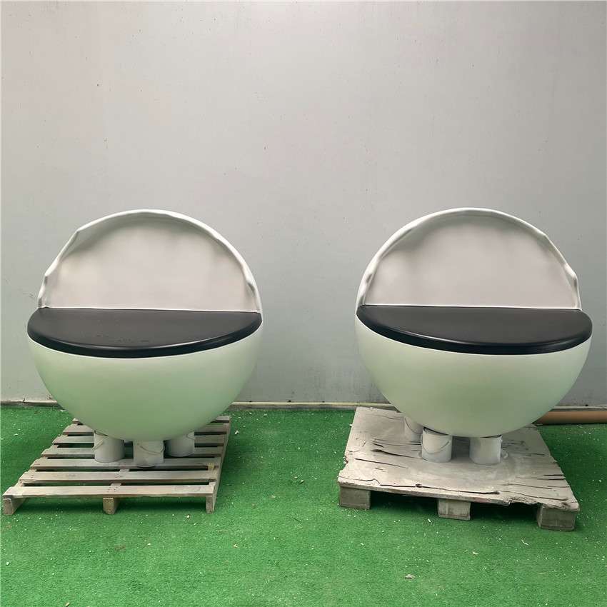 玻璃钢展台异形鸡蛋壳造型台子圆形烤漆前台接待台创意展示台雕塑