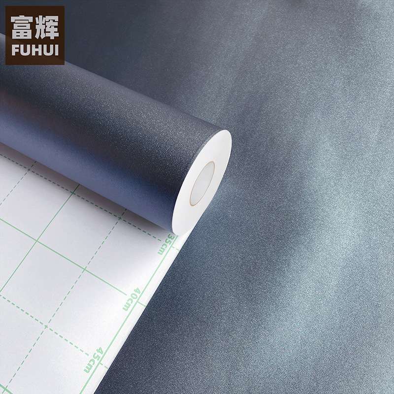 仿铁灰色金属质感波音软片PVC自粘家具翻新贴膜家电表面装饰材料