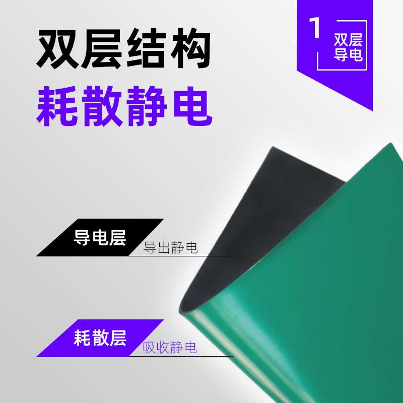 LJ防静电台垫防静电橡胶板工作台垫桌垫环保绿色胶皮 防静电胶板