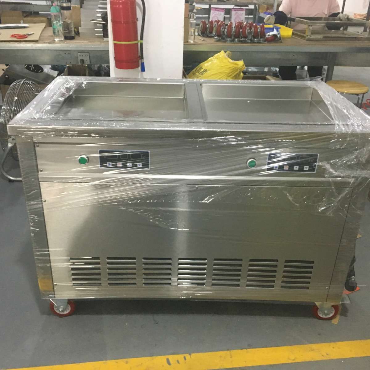 卓富智能双方双压炒冰机商用炒冰淇淋卷机泰式炒冰淇淋卷机出口CE