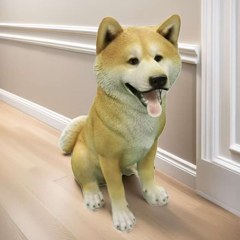 仿真大号柯基柴犬金毛狗狗动物阳台庭院花园落地摆件家居装饰品